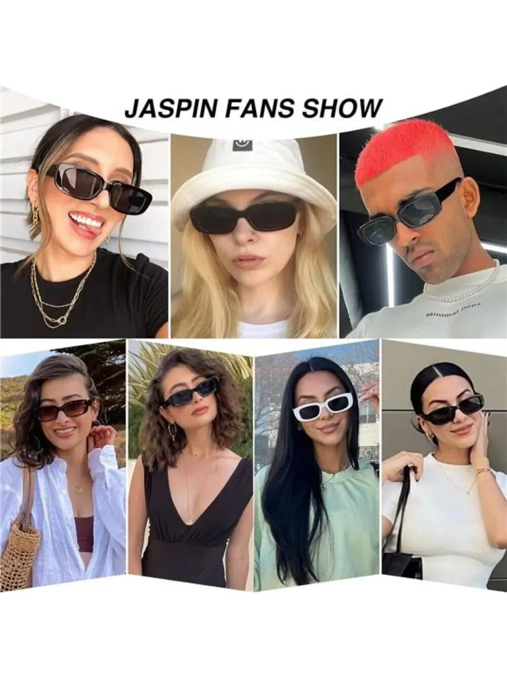 Y2K Rectangle Sunglasses Women Men Retro 90s Square Frame UV400 Trendy Shades